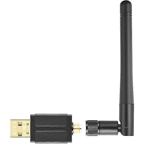 Un ensemble d'antenne externe de 100 mètres, adaptateur Bluetooth 5.3 USB, émetteur et récepteur Bluetooth USB, adaptateur Bluetooth (noir) (1/5)