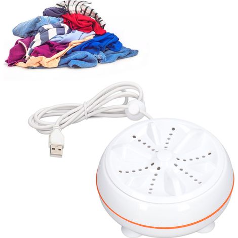 Mini Turbine Lavage Ultrasonique pour Détachage en 50s pour Machine à Laver Portable USB pour Utilisation Extérieure Mini Turbine Lavage Ultrasonique ABS pour Machine à Laver pour Blancs (1/5)