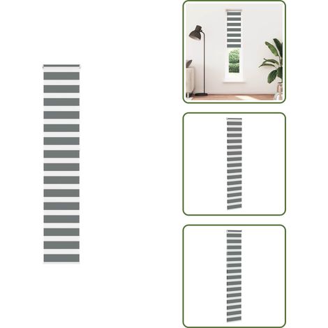 The Living Store Doppelrollo Dunkelgrau 45x230 cm Stoffbreite 40,9 cm Polyester - Doppelrollo (1/5)