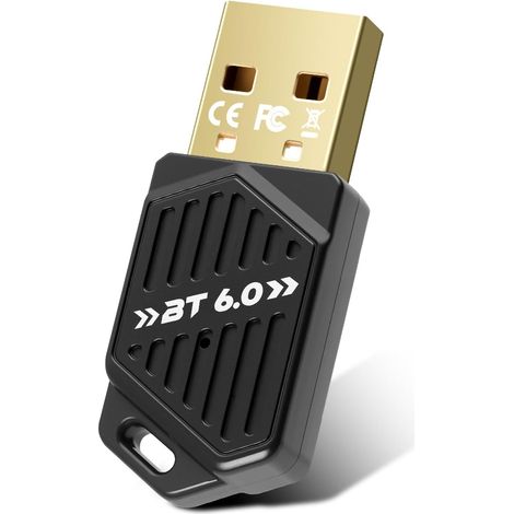 USB-Bluetooth-6.0-Adapter für PC, High-Speed-Bluetooth-Dongle mit Dual-BLE-Modus, unterstützt bis zu 5 Geräte gleichzeitig, große Reichweite, geringe Latenz, kompatibel mit Windows 11/10 (1/5)