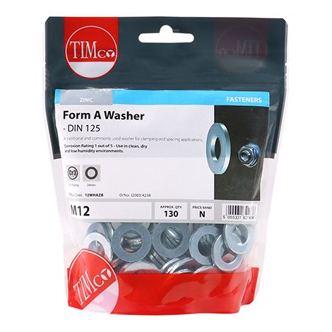 TIMCO Form A Washers DIN125-A Silver - M12