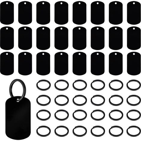 25 Pieces Blank Engraving Labels, 5x3cm Aluminum Engraving Blanks (1/5)