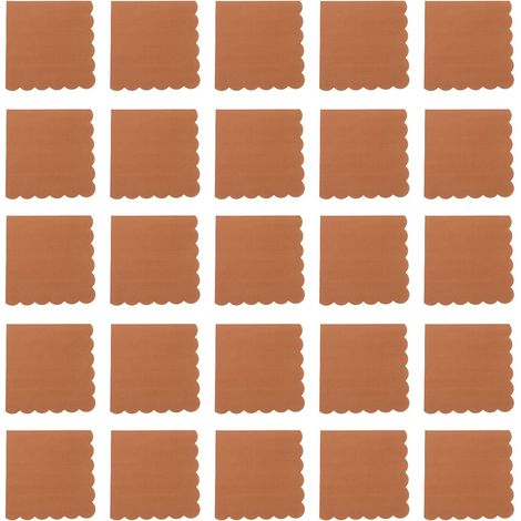 Lot de 100 Serviettes en Papier Kraft à Bords Festonnés, Ultra-absorbantes, Jetables pour Fêtes et Dîners, Serviettes Décoratives pour Hôtels, Restaurants et Usages (1/5)