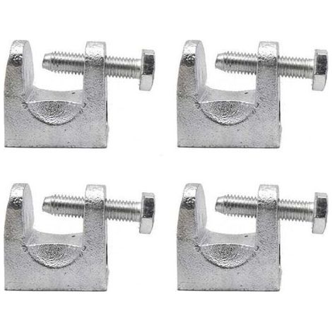 4 Pièces Pince Poutre, Pinces Support Acier Galvanisé, Pince Poutr, Pince Pour Profilé KCK, Ouverture 25mm, Utilisé Dans l'électricité, le Pétrole, la Construction, l'acier et d'autres Industries (1/5)