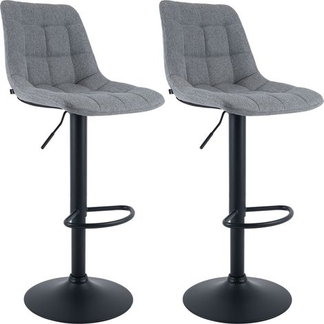 Set di 2 sgabelli da bar Mapun grigio Tessuto (1/5)