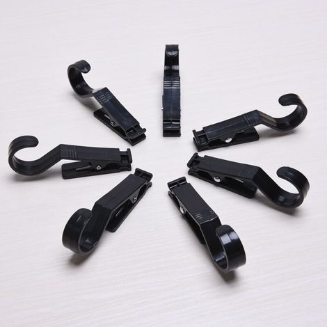 8 S-förmige Zeltlampenhaken für den Außenbereich, multifunktionale Haken, schwarz, 112 x 30 mm (1/4)