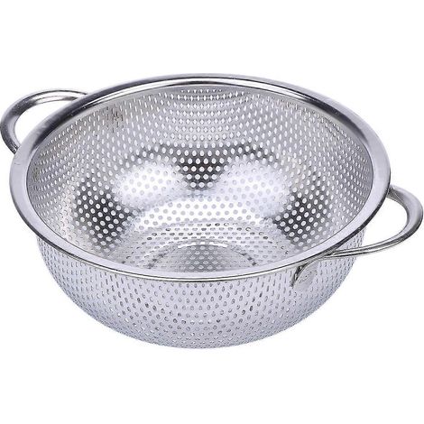 Weniger Stahlsiebe mit perforiertem Sieb für Pasta-/Gemüse-/Reis-Set (1/5)