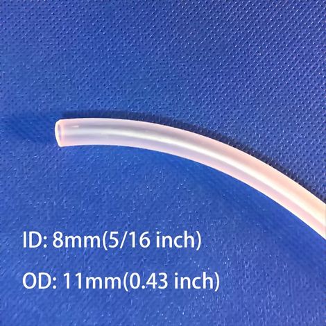 Tuyau en PVC (8 mm - 1 m / 3,28 pi) pour pompe à eau, flexible et durable, idéal pour l'irrigation d'aquariums, de laboratoires et de jardins. (1/5)