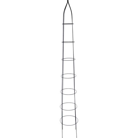 Support plante en pyramide - Noir - Taille L - D 30,5 x H 181 cm - Livraison gratuite