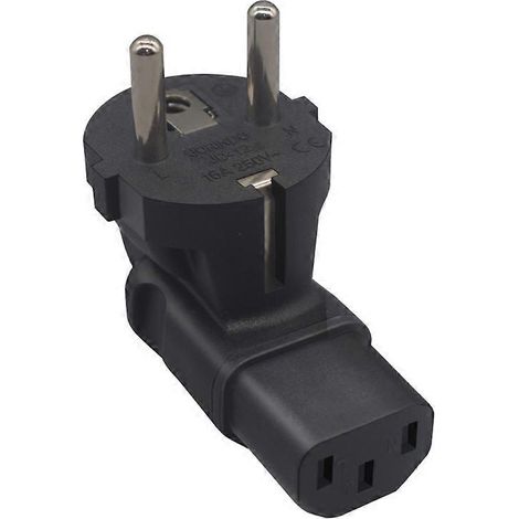 Adaptateur secteur EU4.8 Europe (prise mâle 2 broches vers prise femelle IEC C13) pour ordinateur portable (1/5)