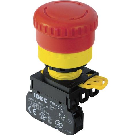 Idec YW1B-V4E01R Interruttore di arresto di emergenza 240 V/AC 6 A 1 NC 1 pz.