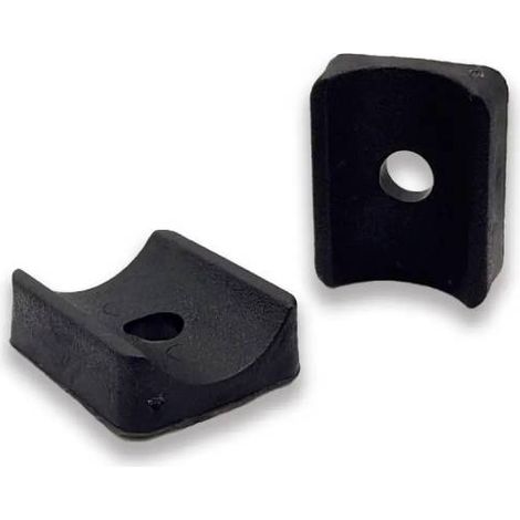Ajile - Embase en PELD NOIR pour fixation de tube de diam. 25 mm (1/3)