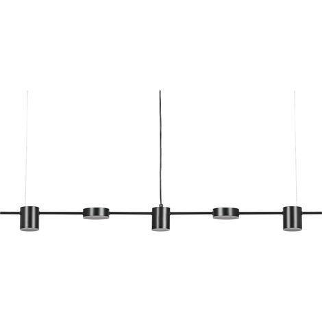 Lámpara de techo LED de metal negro hierro aluminio 5 luces sala de estar industrial moderno Sestra (1/5)