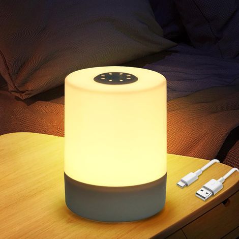 Lampe de chevet LED, petite lampe de table sans fil, tactile et réglable, veilleuse LED rechargeable par USB pour enfants, chambre, salon, bureau, camping (1/5)