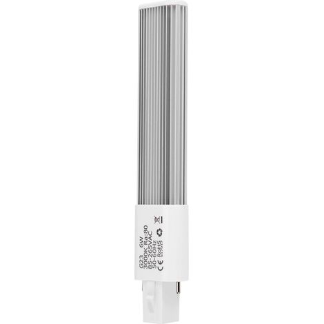 6W 2-Pin LED Kompaktlampe, horizontale Einbauröhre, Leuchtmittel G23, warmweiß (1/5)