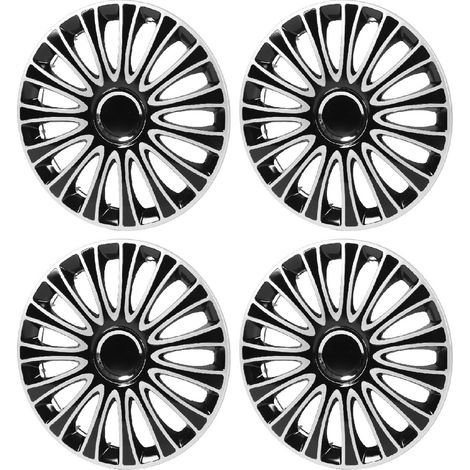 Lot de 4 enjoliveurs de roue de 16 pouces pour Seat Leon. Protection complète du moyeu et garniture de remplacement. (1/5)