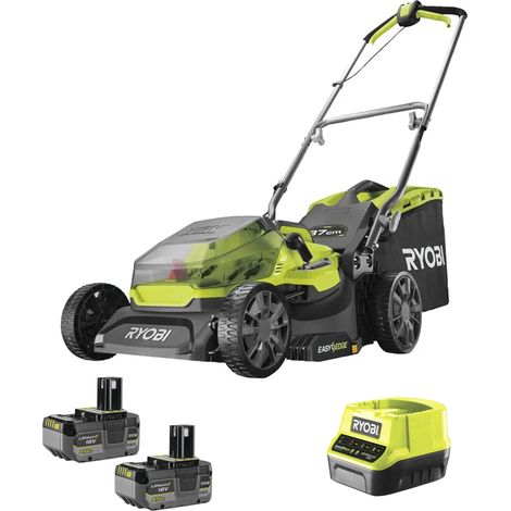 RYOBI - Cortacésped 18 Voltios ONE+™ Sin escobillas Ø 37 cm - 2 baterías 4,0Ah - RY18LM37A-240 (1/4)