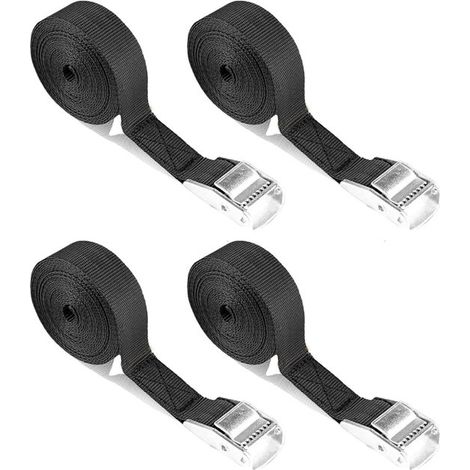 4 piezas de 1 metro con correas ajustables y de liberación rápida - adecuadas para remolques de motocicleta, SUP, kayaks y cajas de equipaje (1/5)