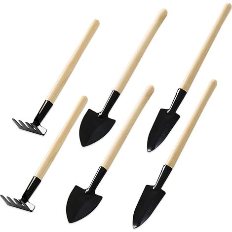 6 pièces Outils de Jardinage, Mini Outil Multifonction pour Repiquage et Ameublissement de la Terre, Accessoires La Plantation L'entretien – Idéal Pots Et Plantes D'intérieur (1/5)