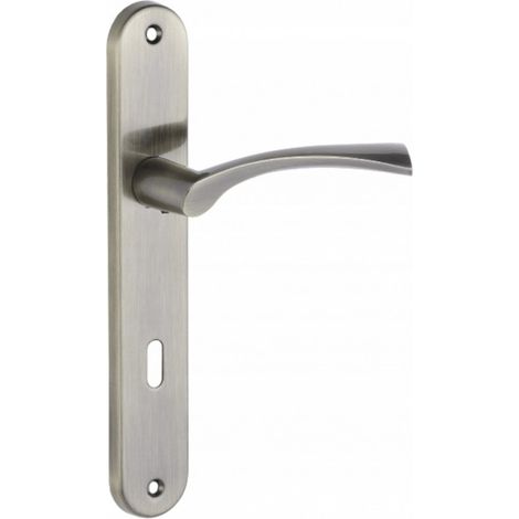 Poignée Noa - Patine - 72 mm - Bouclier Long - Clé (1/2)