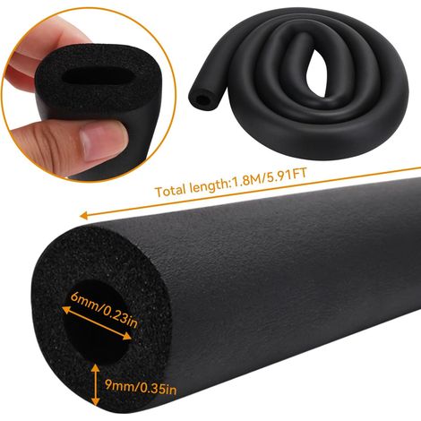 Tuyau Silicone Uxcell – Diamètre Intérieur 6mm, épaisseur 3mm, Longueur 2,5m, Noir