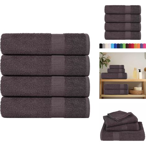 Duschtücher 4 Stk. Anthrazit 70x140 cm 360 g/m² 100% Baumwolle - Duschtuch - Duschtücher - Handtuch - Badetuch (1/5)