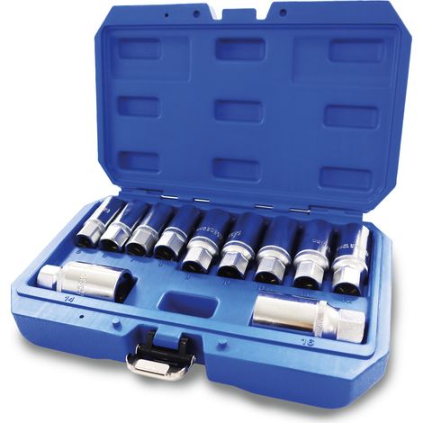 Bituxx 11 tlg. Stehbolzen Ausdreher Schraubenausdreher Ausdreher Bolzenausdreher Gewindebolzen Steckschlüssel Set 1/2"