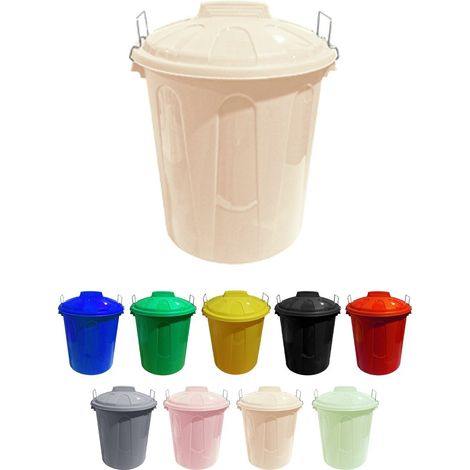 Cubo Basura de plástico con Tapadera Cubo almacenaje y reciclaje