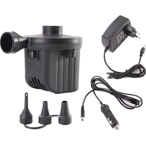 Pompe à Air Électrique Gonfleur Dégonfleur,avec 3 Buses, Pompe à Pagaies AC 220V/DC 12V Electrique Paddle Piscine, Gonflable Pompe (1/4)