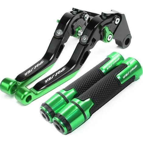 Palancas de freno y embrague de manija de motocicleta, empuñaduras de manillar de motocicleta para YAMAHA YZF-R6 YZFR6 YZF R6 1999-2004 Kit de accesorios de palanca de embrague de freno (1/5)