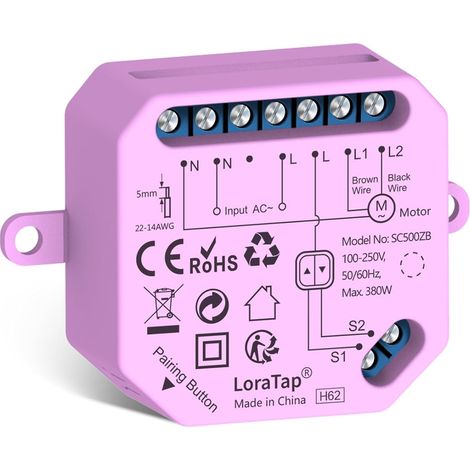 Module de Commande de Volet Roulant ZigBee: Commande Vocale, Moteurs à 4 Fils, Interrupteurs Muraux. Contrôle Intelligent, Requiert une Passerelle ZigBee (1/5)