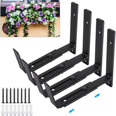 Support de jardinière réglable pour fenêtre, étagère de jardinière avec taille réglable (1/5)