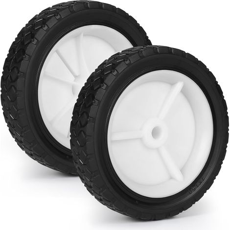 2 piezas Ø175mm Ruedas de Goma, 7in Cortadora de Césped Rueda de la Carretilla Motriz de Reemplazo Capacidad de Carga 70kg para Barbacoa Handcart Césped Tractor Remolque (1/5)