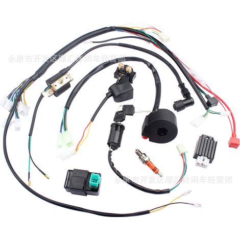 Off-road motorcycle ATV four-wheel beach buggy 50-125cc full vehicle wiring harness ignition system CDI start switch (1/5)