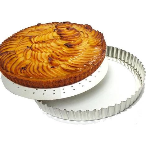 GOBEL - Tourtière cannelée perforée - fer blanc - fond mobile - Ø 280 mm h28 mm (1/2)