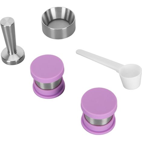 Capsule de café rechargeable en acier inoxydable durable et réutilisable pour la maison et le bureau (violet) (1/5)