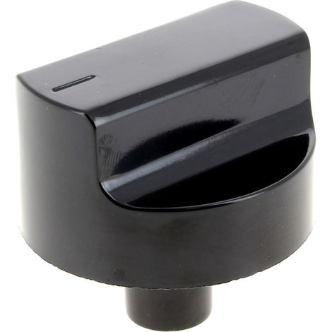 Schwarzer Knopf 6h Gas, m00396547 für Bompani Herd
