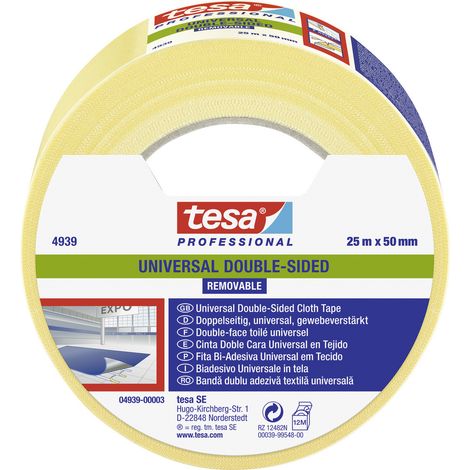 tesa UNIVERSAL REMOVABLE 04939-00003-11 Verlegeband tesa® Professional Weiß (L x B) 25 m x 50 mm 1 S