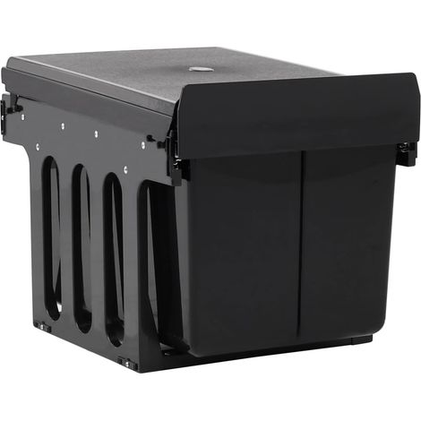 Poubelle amovible de cuisine fermeture en douceur 48 L