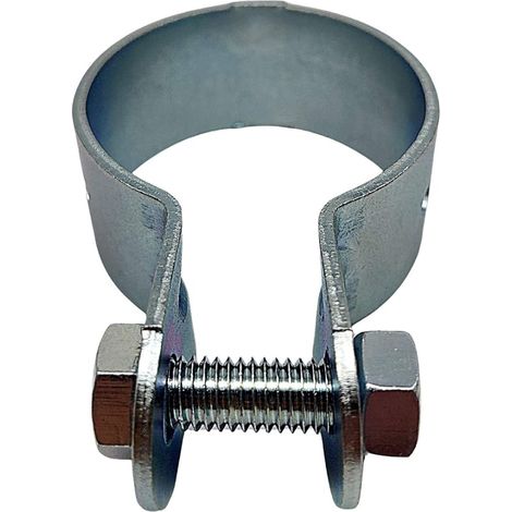 Collier de Serrage Poteau 50 mm  Couleur Galvanisé  Diamètre: 50 mm  Accessoires pour Clôtures et Poteaux  pour Fixation Entretoises au Poteau Cloture (1/2)