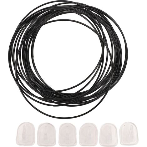 Pflanzenstützkette, runde schwarze Edelstahlstange für Blumentöpfe. (1/5)