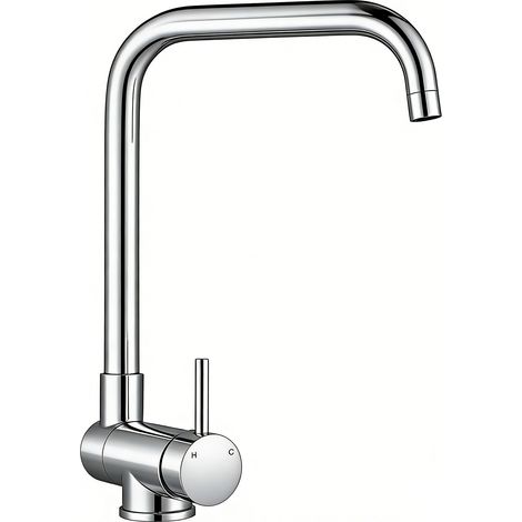 AICA Edelstahl Küchenarmatur Vorfenster Klappbar Wasserhahn Küche 360 Grad Drehbare Mischbatterie Chrom