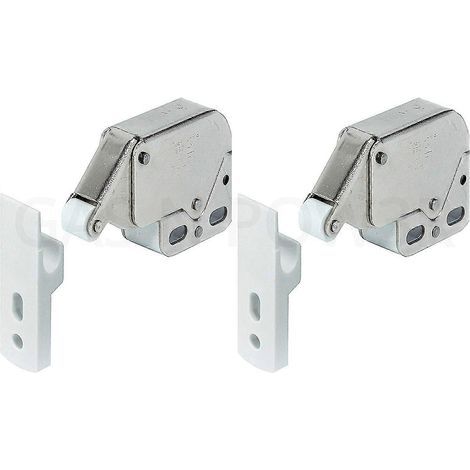 x2 Mini loquet tactile pour portes de placards de caravanes et camping-cars (1/3)