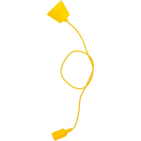 Portalámparas silicona E27 cable textil 1M - Amarillo GSC 000702186 (1/4)
