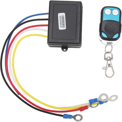Kit de télécommande de treuil sans fil, DC 12V 24V, portée de 50 pieds, haute sensibilité, universel, adapté pour voiture, ATV, camion, SUV (1/5)