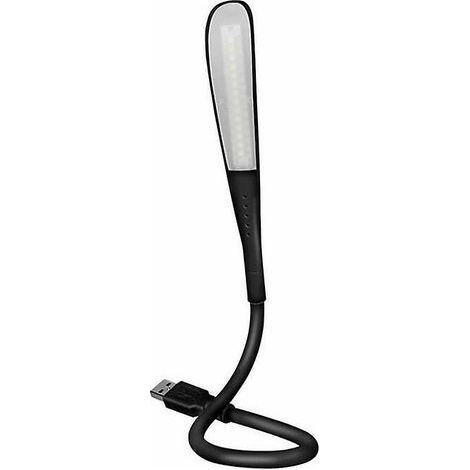 Lámpara de mesa USB negra, lámpara multiusos para juegos, práctica luz LED para ordenador con conexión USB, ideal para salón o dormitorio. (1/3)