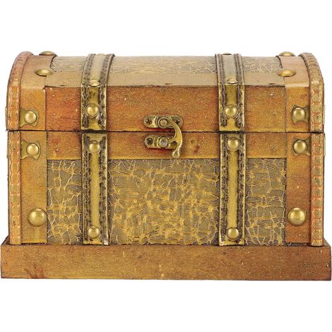 Vintage vergoldete Schmuckschatulle aus Holz (1/5)