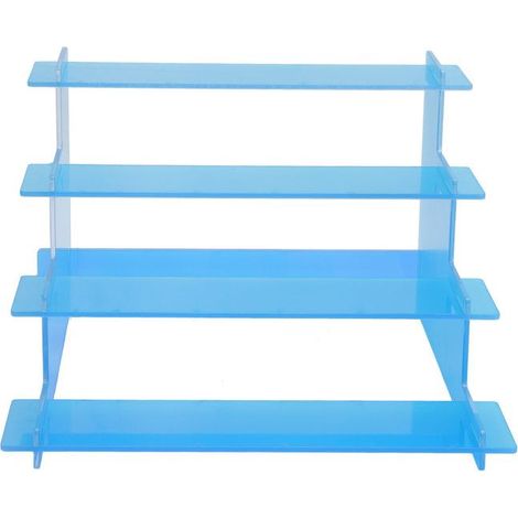 AUCUNE Étagère d’affichage à 4 niveaux Présentoir à 4 niveaux en plastique épais, présentoir à plusieurs hygiene faux Colorée (1/5)
