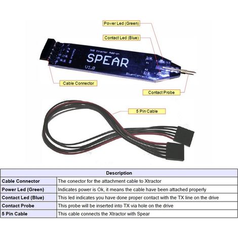 Adaptador SPEAR para 360 Xtractor (para extraer las keys del lector LiteOn sin soldar)