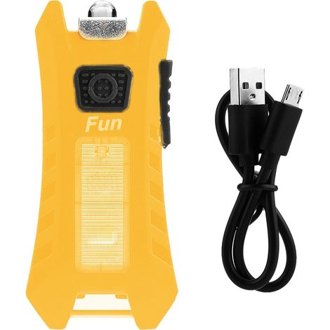 Flashlight Portatif - Lampe LED Mini Clé - Éclairage Camping Vélo Course Nocturne - USB Rechargeable - 1 Pièce